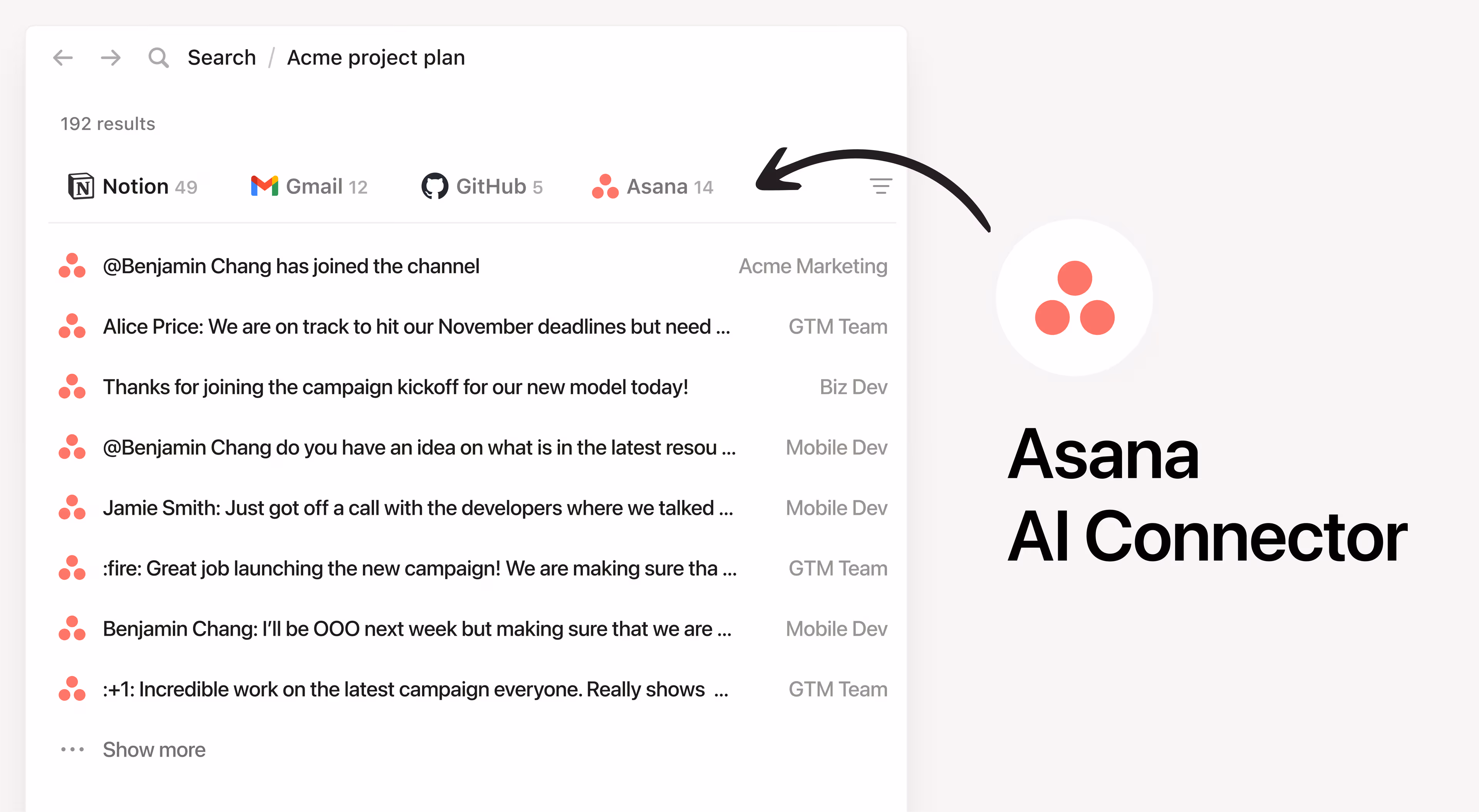 Asana AI 커넥터