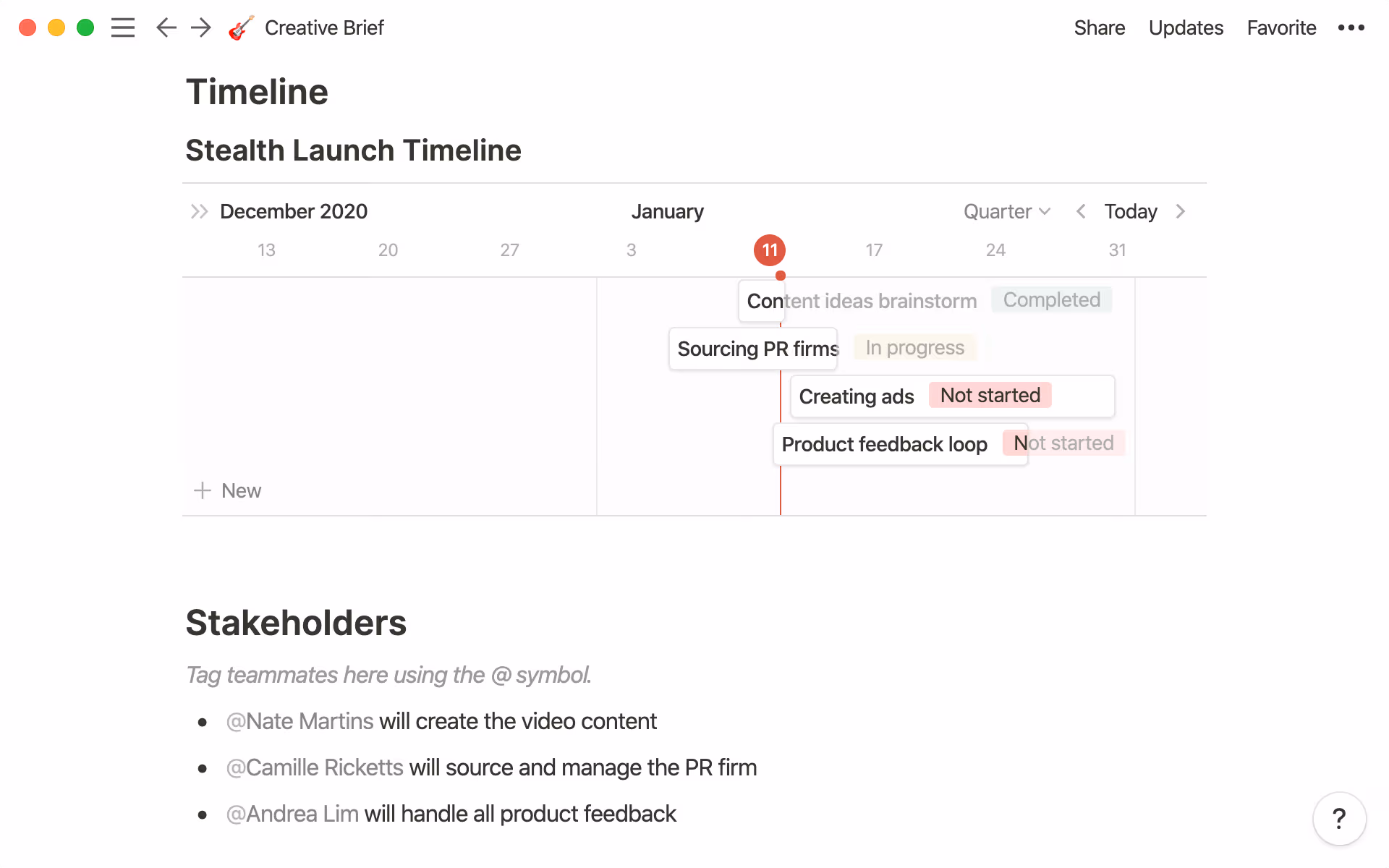 Your team can customize and use this creative brief for all your projects.