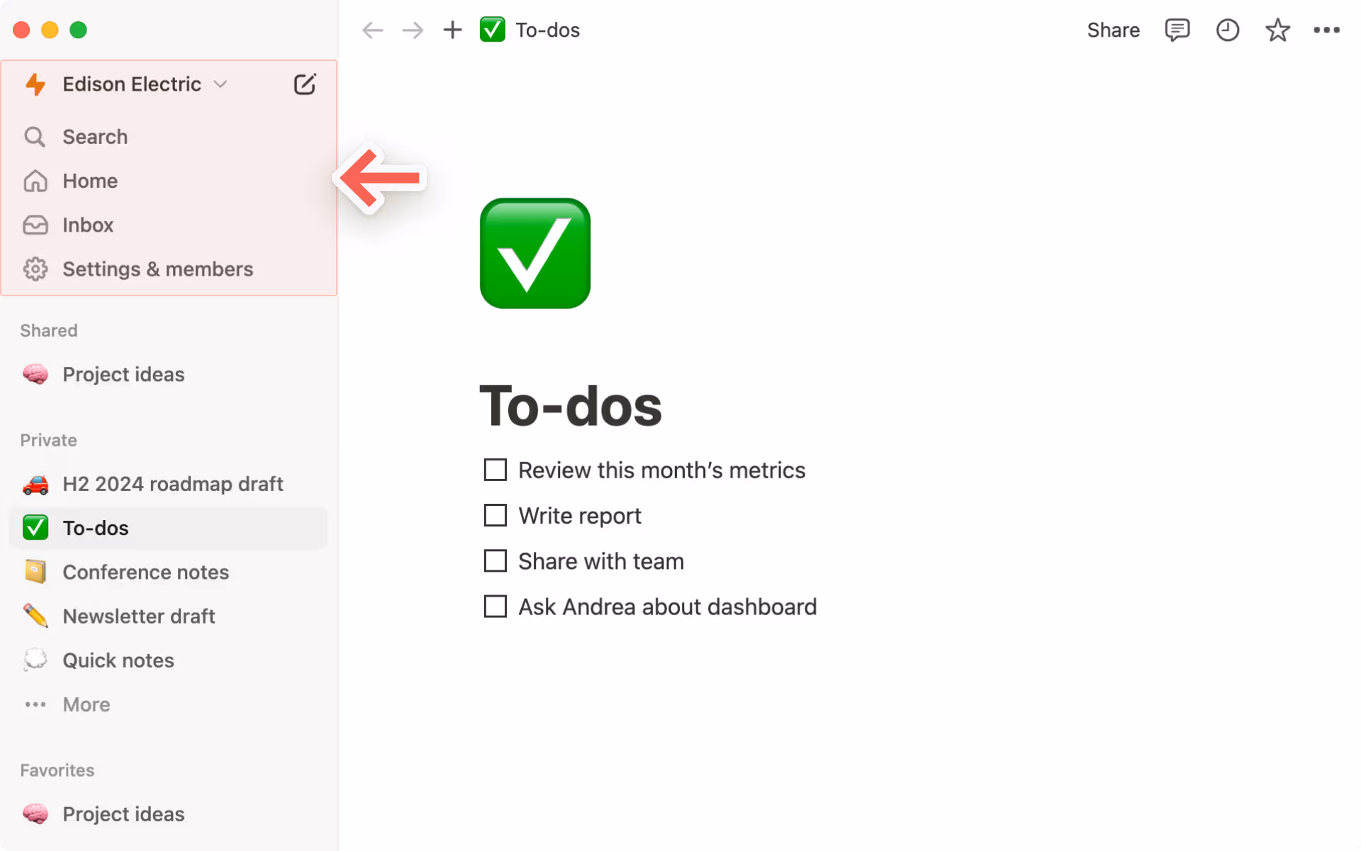 도움말 센터: 사이드바 제어판